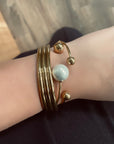 GOLDEN PEARL BANGLE